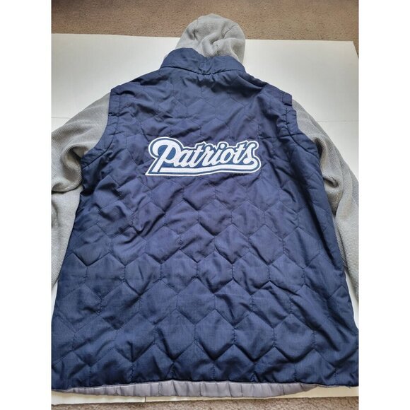 New England Patriots Long Sleeve Quilted Lightweight Hooded Jacket Size L NFL - Picture 13 of 13